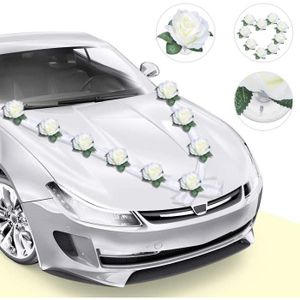 Decoration Voiture Mariage Tulle, Ruban Voiture Mariage, Noeud Voiture  Mariage, Kit Decoration Voiture Mariage, Bijoux Marié[u4140] - Cdiscount  Maison