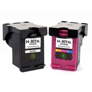 Pack de cartouches d'encre 301 XL Noir + Couleurs - Compatible HP JETLINE :  le pack de cartouches d'encre à Prix Carrefour