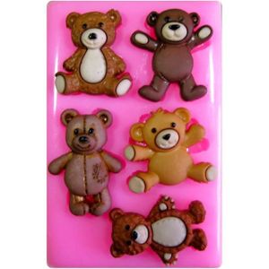 Figurine décor gâteau Peluche Teddies Figurine Ourson Teddy Bear Moule E