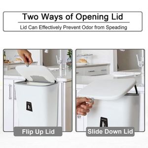 Poubelle salle de bain blanche mat 3L - Olfa, expert en toilettes