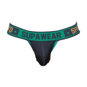 STRING - TANGA Supawear - Sous-vêtement Hommes - Jockstrap Homme - Cyborg Jockstrap Green - Vert - 1 x