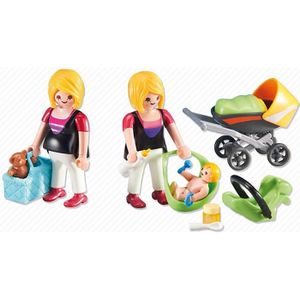 FIGURINE - PERSONNAGE Playmobil - Femme Enceinte Avec Maman Et Bébé - Ci