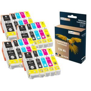 CARTOUCHE IMPRIMANTE QUALITONER - 20 Cartouches compatible pour EPSON T