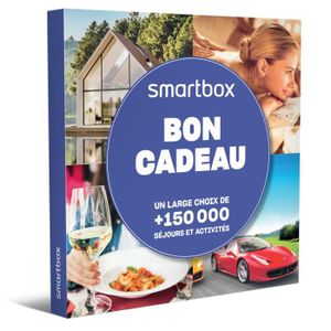 Boîte cadeau SMARTBOX - Bon Cadeau - 50 euros - Coffret Cadeau | 50 euros en Bon cadeau pour accéder à tout l’univers des expériences Smartbox