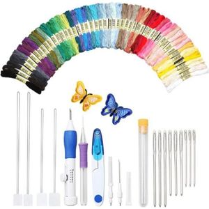 Creative-Idea Broderie Magique Stylo Tissage /à Coudre Couture Stylos Aiguilles de Poin/çon Threaders Punch Set Outils dartisanat