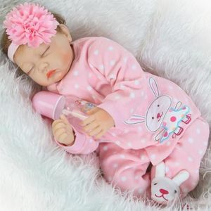 POUPÉE Silicone 55cm Poupée Poupon Reborn Baby Doll Réali