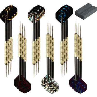 Cible Winmau Masters Pro – Sisal, Jeu Complet Fléchettes, Pointes Acier, Bande Oche – Tournoi Pro