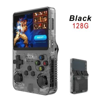 Console Rétro Portable R36S - 3.5" Écran IPS, 128 Go, 21 000+ Jeux Préinstallés, Système Linux - Bleu Lac