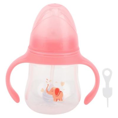 Poignées De Biberon En Silicone - 2 Pièces Colorées Pour Bébé (rose Et Bleu)