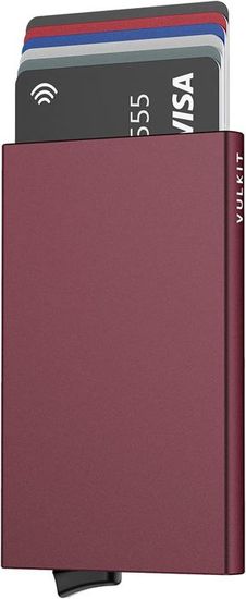 Porte-cartes WEVM Avec Système Pop-up - Protection RFID, 5 Emplacements, Design Minimaliste En Aluminium