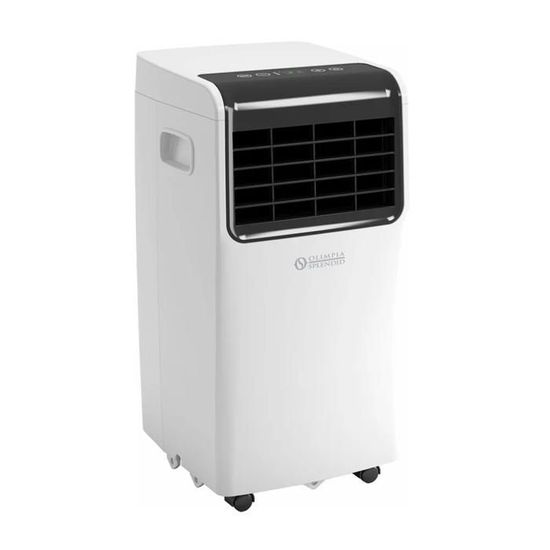 Olimpia Splendid-02265 Dolceclima Compact 8X- 3-in-1 Climatizzatore Portatile: Raffrescamento, Ventilazione, Deumidificazione, 8.000 Btu/H, 2.1 Kw, Gas R290, bianco–per ambienti fino a 60m³