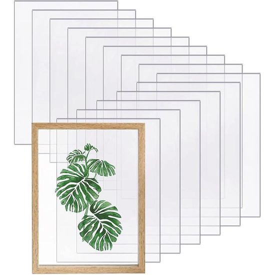 15 pcs feuilles acryliques transparentes, feuille en plexiglas