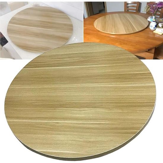 COLLECTOR Assiette Lazy Susan Rotatif Pour Le Gâteau à Pizza Pivotant Rond En Bois Rond 60 Cm