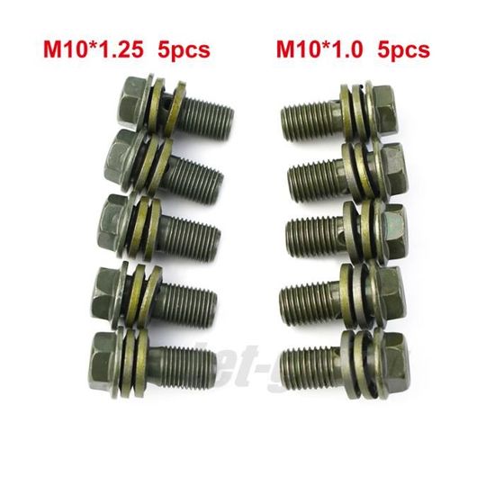 4 Boulons Banjo M6x1.0mm Pour Freins - Raccord Adaptateur Filetage Métrique - Neufs Universels