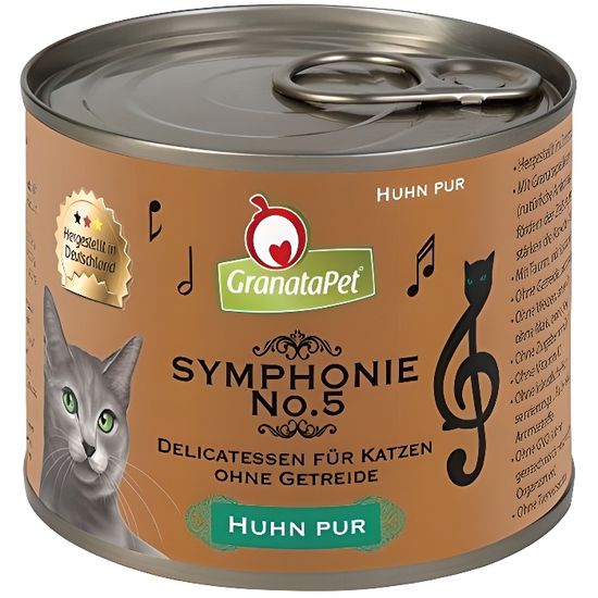 GranataPet Symphonie No. 5 - Nourriture pour Chat - sans céréales ni sucres - Filet en gelée Naturelle - Nourriture
