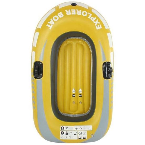 Bateau de pêche gonflable en PVC pour kayak canoë 1 à 2 personnes, bateau de pêche, dérive de plongée, supporte jusqu'à 90 kg238