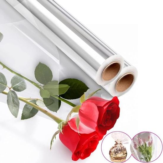 Rouleau Cellophane Transparent 40cm X 20m - Emballage Cadeaux Et Paniers