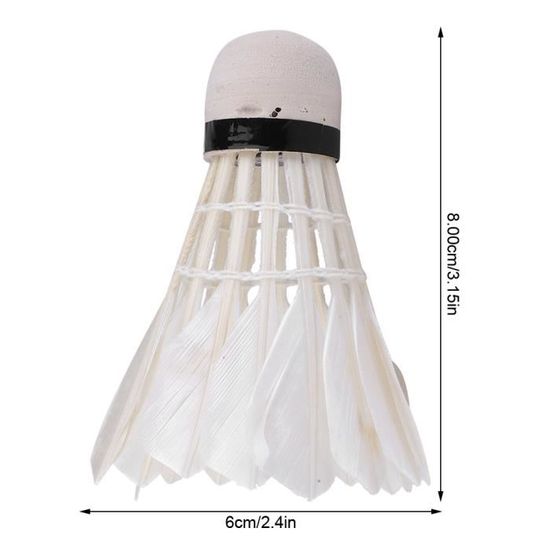 Volants Badminton En Plumes Naturelles (canard) – Lot De 10 Ou 12, Haute Stabilité, Liège Composite, Pour Compétition