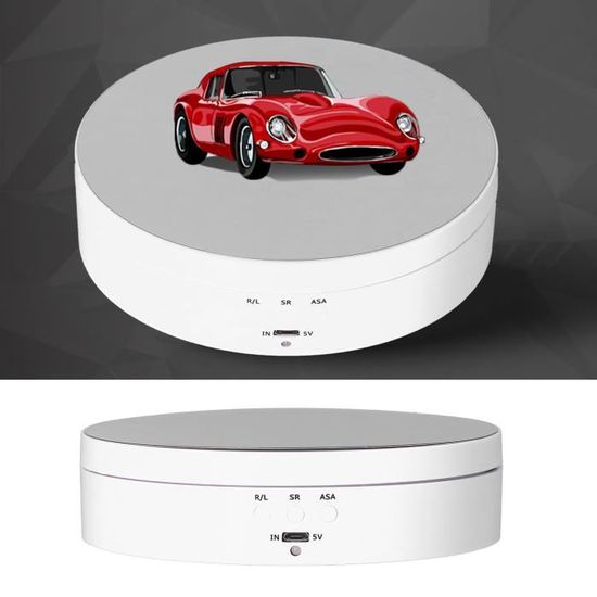 Présentoir Rotatif Électrique 360° USB 12 Cm – Plateau Tournant 3 Modes Silencieux