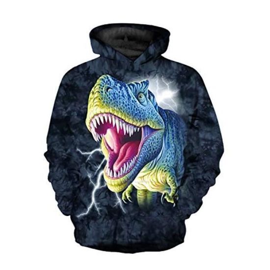 Sweat à Capuche Dinosaure Kawaii Pour Fille / Femme - Taille Unique - Mélange Coton - Neuf Avec étiquettes