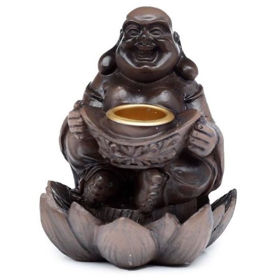 Tirelire Bouddha Porte-bonheur 18 Cm - Décoration Et économies, En Polyrésine, Idée Cadeau Anniversaire - 7