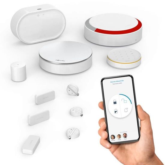 Home Alarm Advanced Plus - Alarme sans fil connectée avec sirène extérieure 112 dB | Clavier | Centrale GSM
