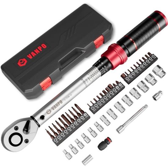 Clé Dynamométrique 1/2'' 40-210 Nm – Kit Complet Avec Douilles Et Rallonge | Précision ±4%, Certifiée ISO Pour Auto, Moto, Vélo