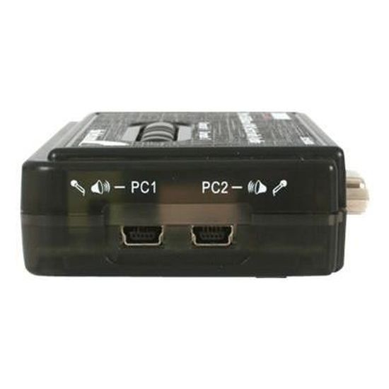Commutateur KVM HDMI 2 Ports - Switch Clavier Souris Écran Entre 2 PCs - Audio Included