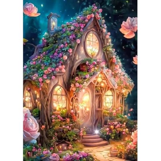 Kit De Peinture Diamant 5D 'Train Fantastique' - 30x40 Cm, Pour Adultes Débutants, Décoration Murale