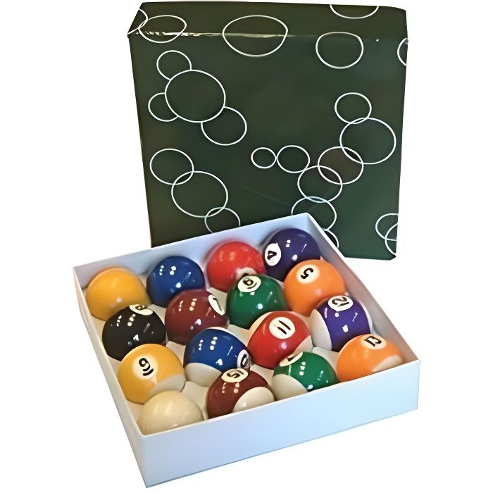 Jeu de Billes ou Boules de Billard Americain Standard 50,8 m