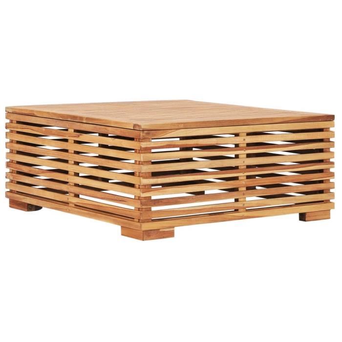 Table de jardin 69,5x69,5x31 cm Bois de teck solide-SQY Boutique