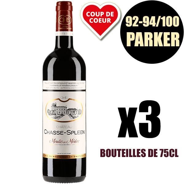X3 Château Chasse-Spleen 2016 75 cl AOC Moulis Vin Rouge