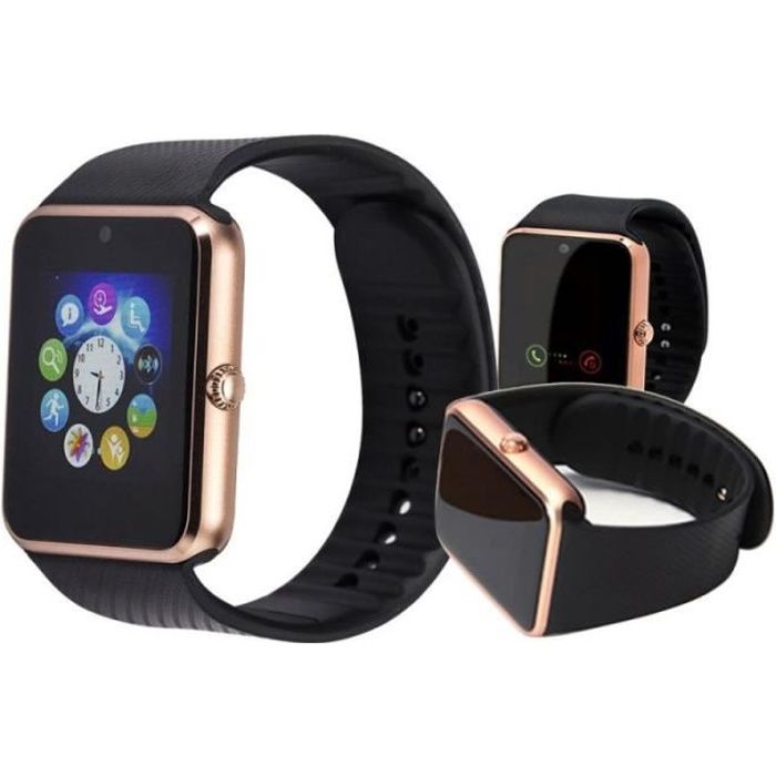 Montre connectée or rose - Compatible Android GT08