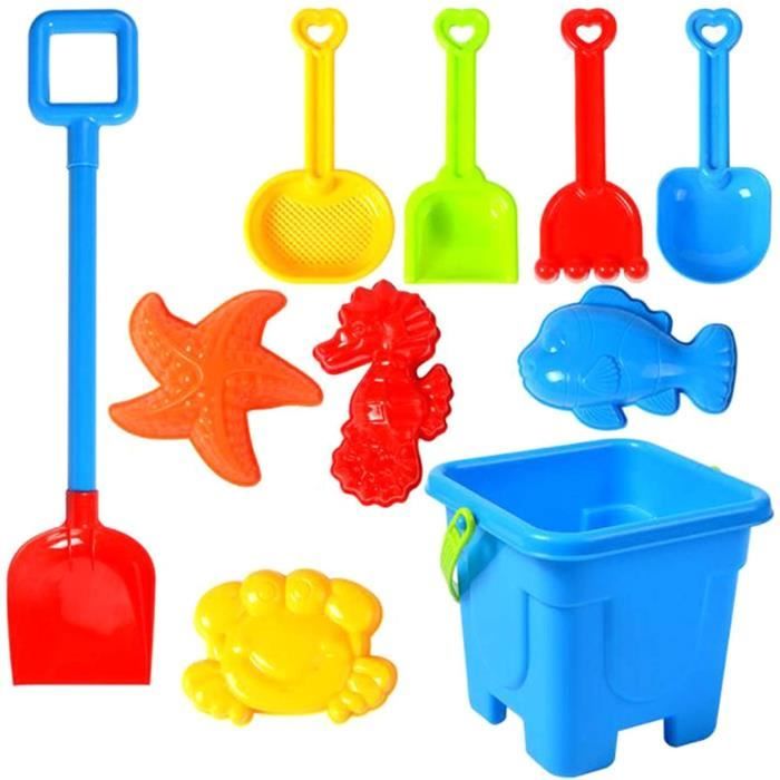 Jouet bac à sable Bac a Sable, Jeux Plage Seau Plage Jeux De Sable pour Enfant, Jeux De Sable De Plage Kit, Jeux De Sable 10pcs