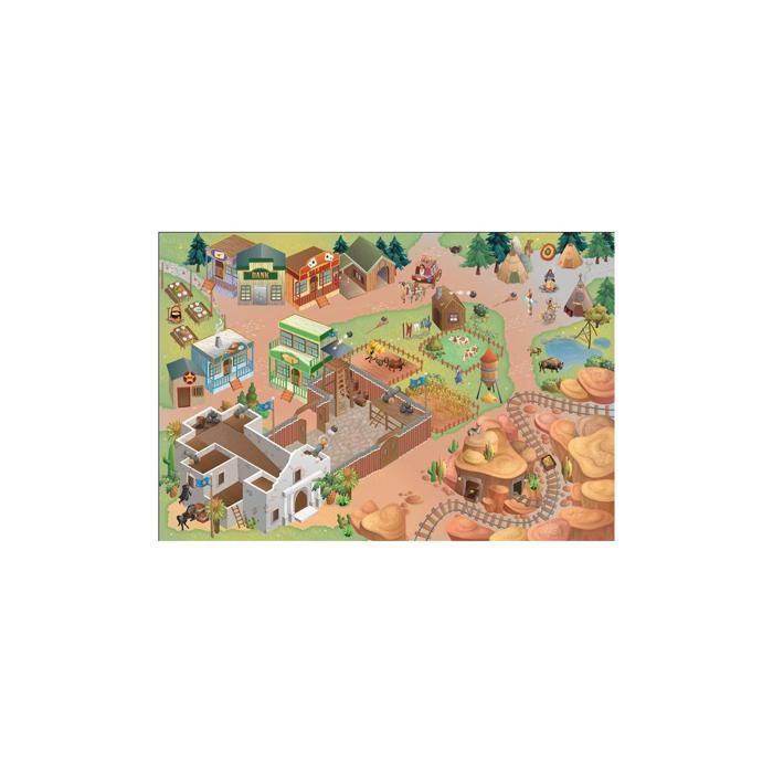 Tapis enfant jeu circuit CONNECTE ALAMO multicolore 100x150, par House Of Kids, Tapis pour enfant