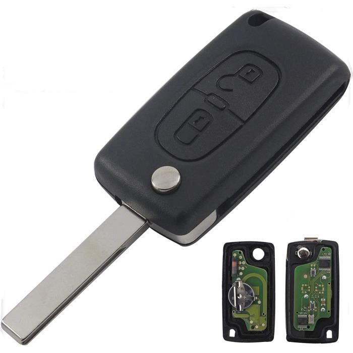 Clé complète avec électronique à Programmer 107 207 208 307 308 407 807 3008 5008 Citroen C1 C2 C3 C4 C5 C6 C8 Picasso Xsara Ber,625