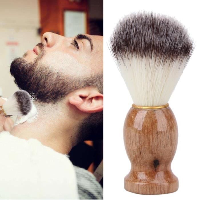 PRI Blaireau cheveux hommes rasage brosse Salon hommes Facial barbe appareil de nettoyage rasage outil rasoir brosse avec manche en