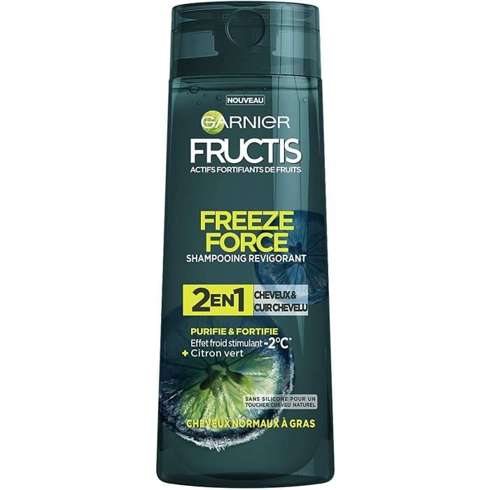 Soins des cheveux Garnier Fructis Freeze Force Shampooing 2 en 1 Citron Vert Homme Cheveux-Cuir Chevelu 250 ml 148643