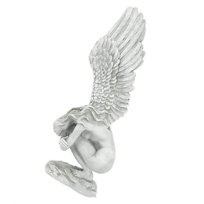 Statue d'ange ornements Redemption Ange Sculpture Art Ailes d'ange Statue Résine pour Présentoir Salon de jardin cadeau S