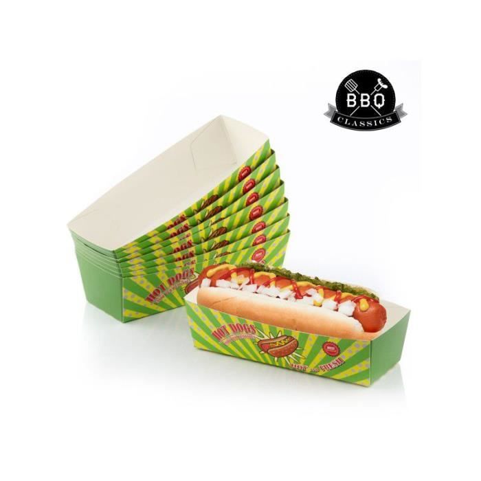 Ensemble de boîtes pour Hot-Dogs BBQ Classics (Pack de 8)