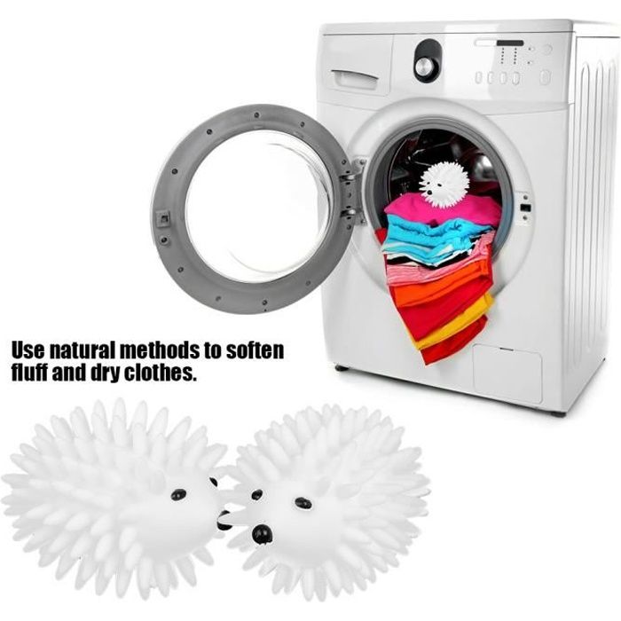 2pcs Boule de Lavage, Boule à linge, Anti-Poil Réutilisable pour