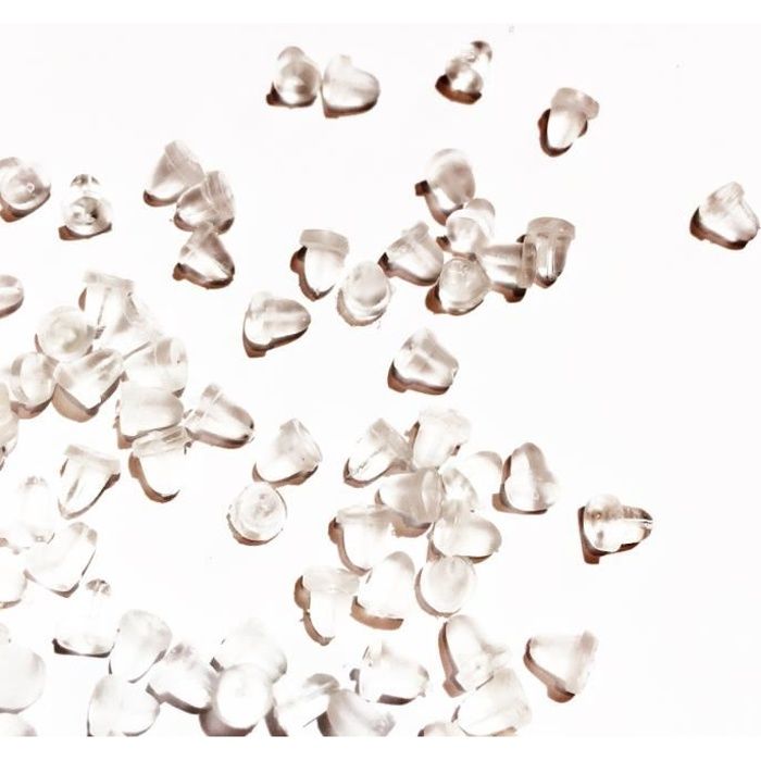 Lot de 10 Bouchons Stoppeurs Plastique, Fermoirs Boucles D'oreilles