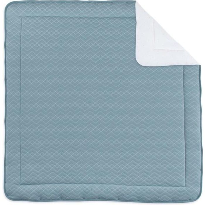 BEMINI - Tapis de parc et jeu Quilted - Bleu - 100x100cm