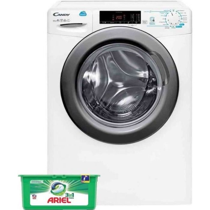 CANDY Lave-Linge Frontal 9kg 1400trs/min Moteur inverter Machine à laver hublot 52 Blanc