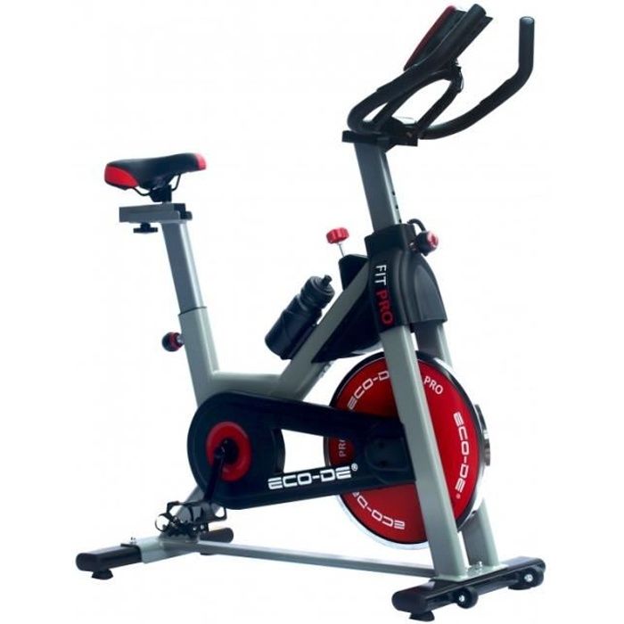 ECODE Vélo Spinning Fit Pro écran LCD et résistance variable 16 kg. Stabilisateurs Entièrement réglable.