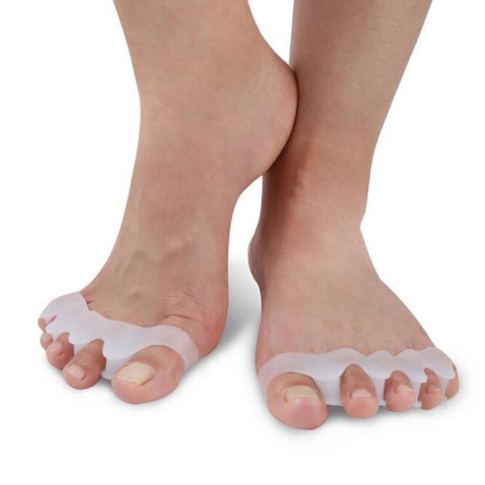 Paire d'écarteurs de doigts Separateur de toe pied gel Redresseur de doigt de pied