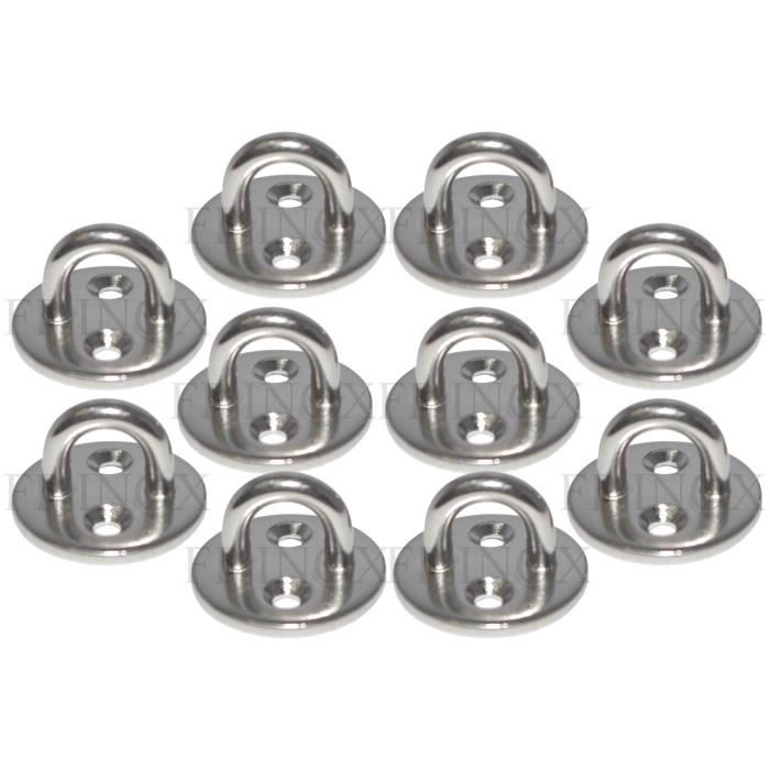 Détails sur Pontet Rond inox Sur Platine Ronde 40mm ( Lot de 10 ) inox A2