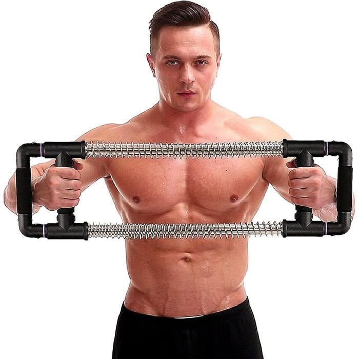 Musculation - Limics24 - Barre Super Push Down À Ressorts | Extenseur Poitrine Muscler : Pectoraux Bras Dos Abdos