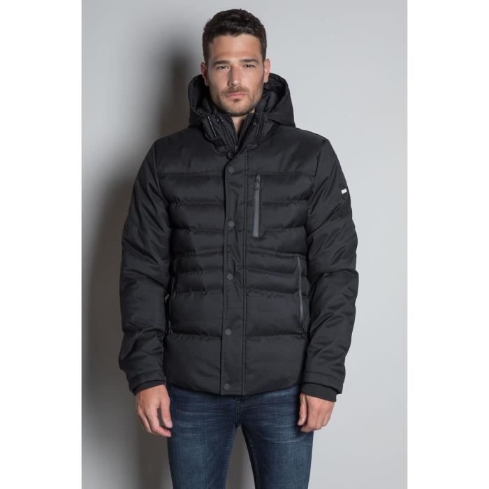 DEELUXE Doudoune unie à col haut et capuche CHIRO Black