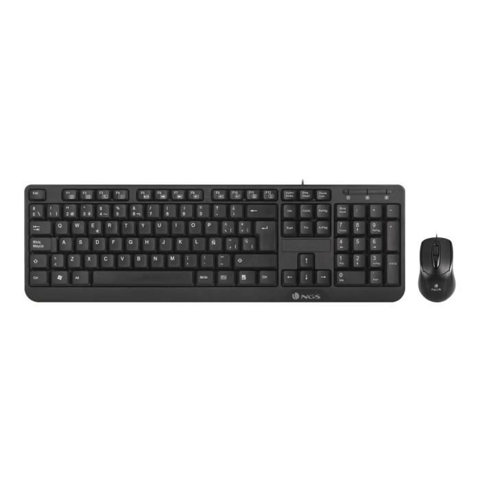 NGS COCOA KIT Ensemble clavier et souris USB espagnol noir